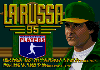 Заставка игры La Russa Baseball 95